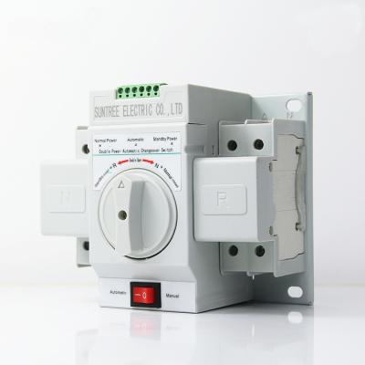 China Suntree Distribution Power System Microcircuit Type 63 Amp Double Automatic Power Transfer Switch for sale