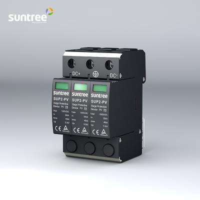 China CE certified (1500V) suntree SPD manufacturer 1500v SPD 3P 20-40KA TUV SUP2-PV for sale