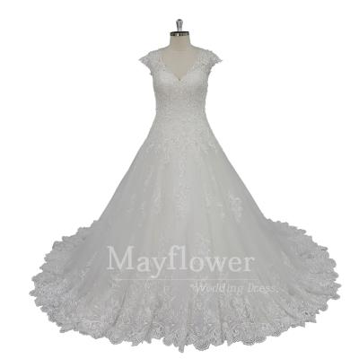 China Zhongshan lace anti-static wedding dress low back illusion wedding dress wholesale for sale