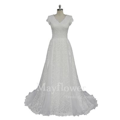 China Anti-static chic halter beach top wedding dress see through lace top wedding dresses for sale