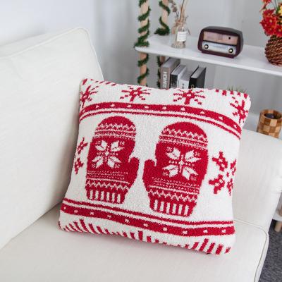 China Anti-Pull Christmas Vintage Festival Decoration Embroidered Designer Cushion Cover Pillow Case For Home Decor for sale