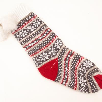 China Festival Celebration Source Factory Bohemian 100% Acrylic Baby Long Knit Socks For Christmas Tree Decoration for sale