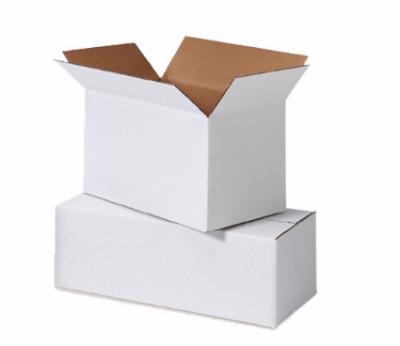 China White Foldable Cardboard Boxes , Rectangle Double Wall Shipping Boxes Free Sample for sale