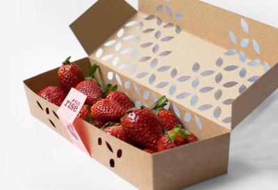 China Colorful Printing Fruit Packing Boxes For Fresh Banana / Apple Free Sample for sale