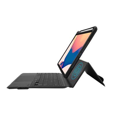 China win-lock customized wireless BT 5.0 swivel keyboard cover with rechargeable pen slot type-c smart flip cover with keyboard for tablet for sale