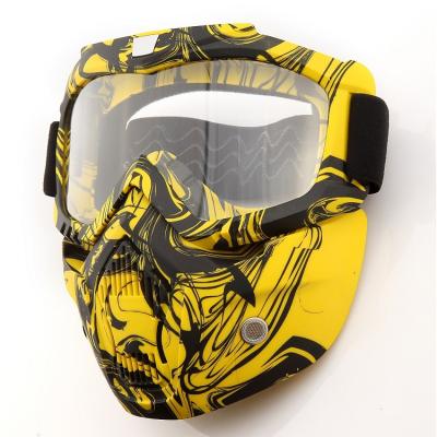 China Motorcross Motorcycle Windproof Dustproof Motor Racing Helmet Goggles With Removable Mask for sale