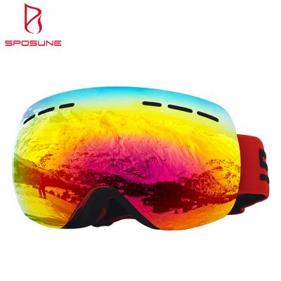 China UV400 2021 Best Quality Ski Eye Protection No Fog Reflected Ladies Ski Goggles Glass Snow Snowboarding for sale