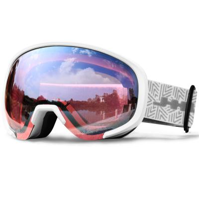 China Wonderful Customized UV400 Logo Ski Googles Snow Pink Winter Sport Glasses Polarize Ski Goggles Snow for sale