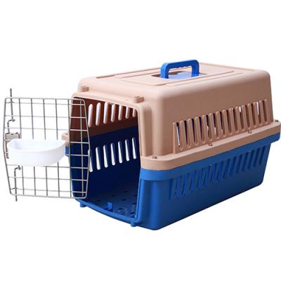 China CLASSICS Cat Transport Box pp structure wholesale price iron carrier door pet cage transport farm for sale