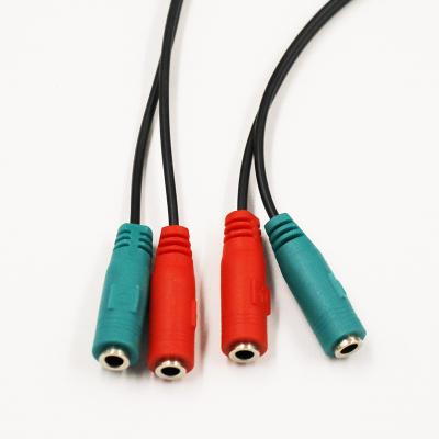 China Plug and Play Dual Earphone Plugs 3.5mm 1 to 2 Male Stereo Audio Female Headphone Speaker Microphone Headset Jack Y Splitter Cable Adapter for sale