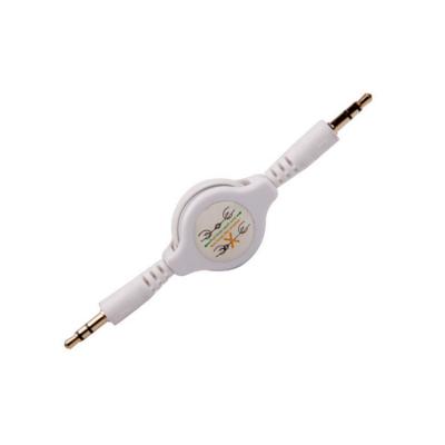 China Retractable audio cable aux. Cable Car 3.5mm Jack 3.5mm Cord Plug & Play Extension Wire Gold Plated For Phone Car MP4 Speaker Earphone for sale