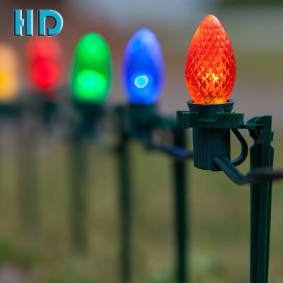 China Multicolor pattern c7 c9 indoor / ourdoor decoration tree light led christmas track lights for sale