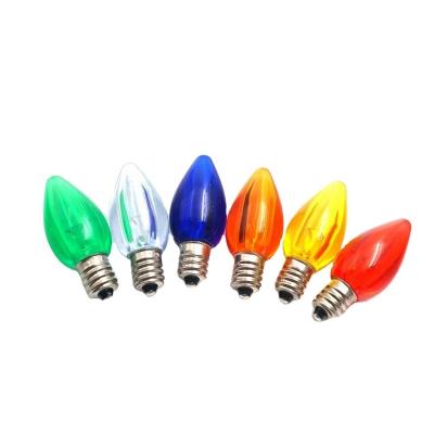 China Indoor/outdoor decoration c7 multicolor e12 led bulb lights for christmas tree for sale