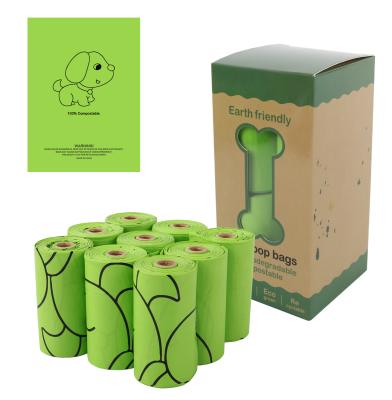 China Sustainable Hot Selling Lower Price Professional Biodegradable Poop Bags Scented Cornstarch Compostable Dog Poop Bags for sale