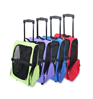 China 2019 Promotional Wholesale Viable Dogs Travel Pet Trolley Bag Pet Carrier Carrier With Wheeels for sale