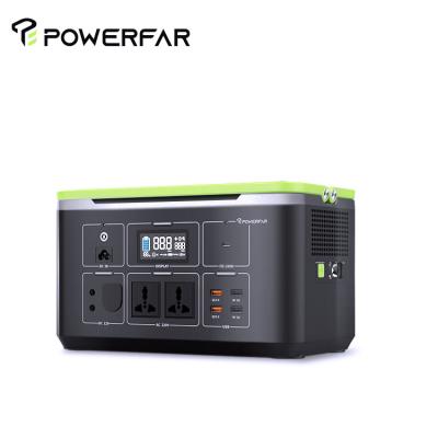 China POWERFAR Sine Wave Solar Electric Home Portable Power Generator Wireless Charging Solar Camping Explorer HN for sale