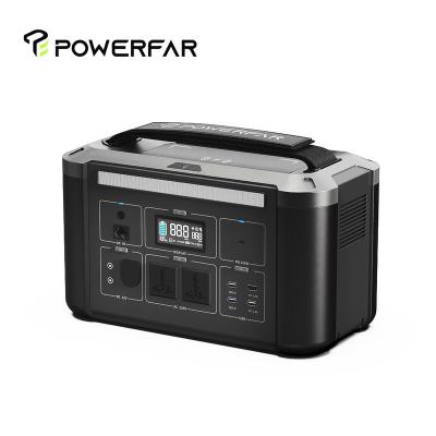 China 500Wh 600Wh 700Wh 1000Wh LiFePO4 700W Power Station Battery Holder Wireless Charging Portable Solar Generator for sale