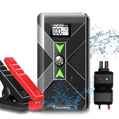 China POWERFAR Cars Car Jump Booster Power Bank 1000A 5V 2A 8000mAh Good for 12V 3.0T Vehicles Car Jump Starter for sale