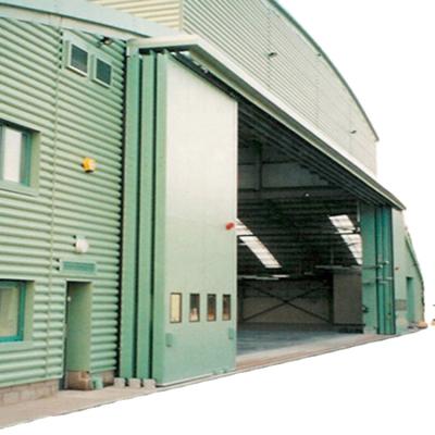 China Large Modern Warehouse Aircraft Electrical Steel Sliding Industrial Hangar Door for sale