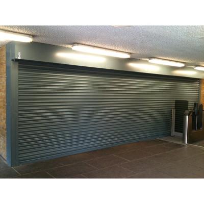 China Hot Selling Cheap Wholesale Space Savings Edmonton Commercial Shutter Galvanized Steel Automatic Roll Up Garage Doors for sale