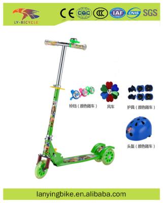 China Cheap Foldable PU Wheel Scooter Kick Pedal Two Wheel Scooter Bike For Baby Kid Children /PVC Wheels Balance Kick Scooter -foot for sale