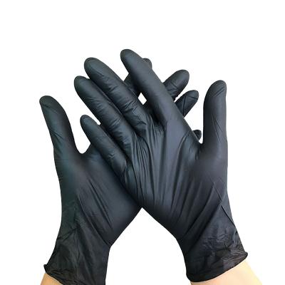 China Hot Disposable Black Nitrile Gloves Wholesale Powder Free Stretch Non Medical Stretch Nitrile Free Gloves for sale