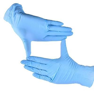 China Wholesale Breathable Stretch Disposable Blue Nitrile Gloves Powder Free Safety Examination Cheap Nitrile Gloves for sale