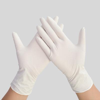 China Wholesale High Quality Comfortable Latex Gloves Lab Work Powder Defensive Stance Disposable Gloves for sale