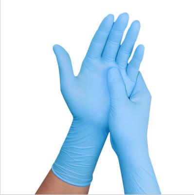 China Wholesale Excellent Blue Powder Free Nitrile Grip Non-Medical Gloves With High Quality Nitrile Disposable Gloves for sale