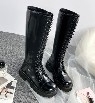 China New Hot Selling Eva Short PU Material Thin Tube Knight Increase Thin Boots Strap Women Fashion Shoes With Thick Heels for sale