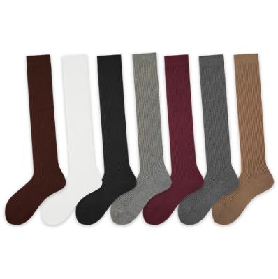 China New jk calf stockings autumn winter ladies cotton sports uniform double needle knee pumping socks for sale