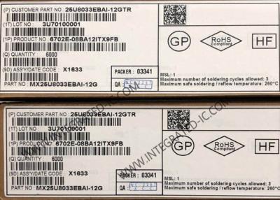 China MX25U8033EBAI-12G Memory IC Chip 8Mbit CMOS MXSMIO™ NOR Flash Memory IC WLCSP-8 for sale