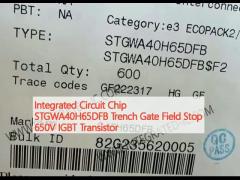 Integrated Circuit Chip STGWA40H65DFB Trench Gate Field Stop 650V IGBT Transistor