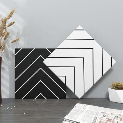 China Simple style black white ceramic tiles 300x300mm for kitchen bathroom toilet floor tiles non-slip wear resistant porcelain tiles wall bricks for sale