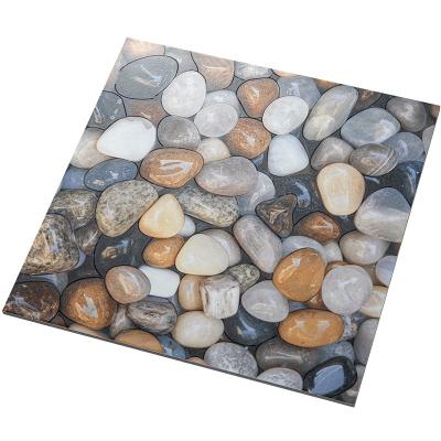 China 3D Country Pebbles Look 400x400mm Cobblestone Finish Flooring Design Outdoor Newcomer Ceramic Flooring Tiles Non Slip Porcelain Tiles for sale