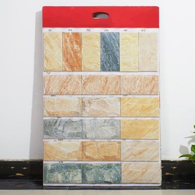 China Hot Selling Rustic Tiles 100x200mm Outdoor Antique Artificial Stone 3D Concave Concave Texture Porcelain Villa Wall Ceramic Villa Wall Tiles for sale