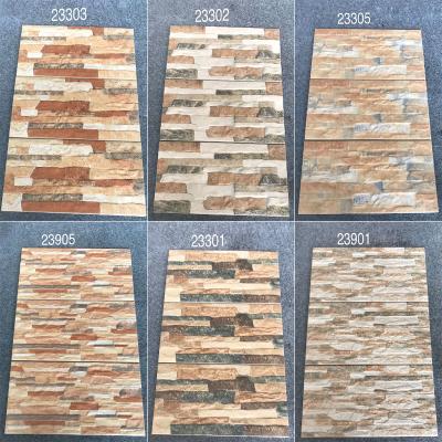 China Self Build Rural Cultural 200*400mm House Pastoral Exterior Engineering Villa Exterior Wall Porcelain Wall Ceramic Brick Tiles for sale