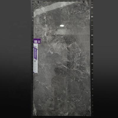 China Supplier 900x1800mm Gray Whole-Body Marble Slab Large Europe Size Marble Look Glossy Finish Porcelain Ceramic Wall Tiles for sale