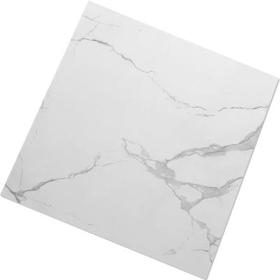 China Europe 600x600mm Calacata Porcelain Floor Non-Slip Ceramic Design White Glossy Polished Glazed Interior Living Room Full Tiles for sale