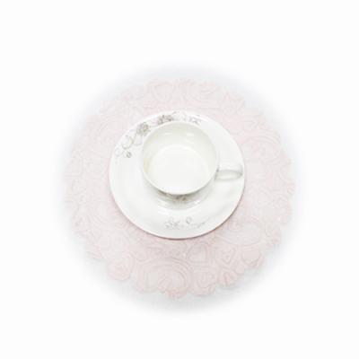 China Stocked Lace Round Christmas Tablecloth pp Mat Tabletop Item Non Woven for sale