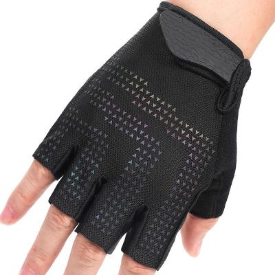 China Breathable Anti Slip Gloves Half Finger Black Comfortable Cycle Gloves Breathable Custom Logo Racing Motorcycle Riding Bike Gloves for sale