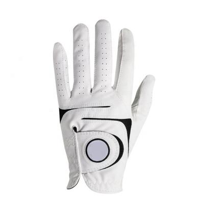 China Premium Leather Golfing Glove Women Sports Golf Gloves Pro Max Grip White Mens Golf Glove for sale