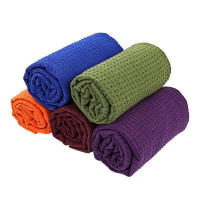 China Sustainable Custom Logo Hot Yoga Towel Sports Travel Non Slip Eco Friendly Yoga Mat Towel for sale