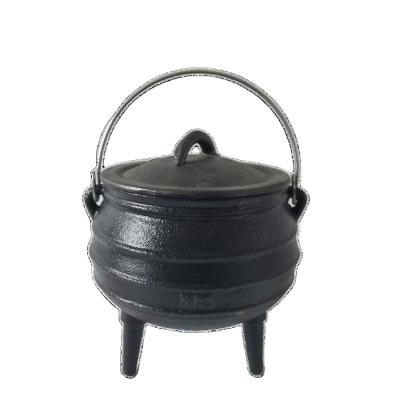 China Potjie 3 Legs Pot 1/2# Durable Heavy Duty Solid Metal Cauldron Cast Iron For Sale for sale