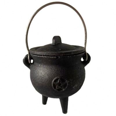 China Cute Stocked Cast Iron Cauldron Witches Halloween Wicca Pagan Decor for sale