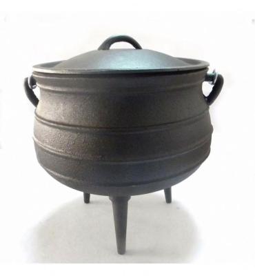 China Sustainable factory maker stocked South Africa Botswana Namibia 3 legged outdoor camping cookware potjie pot size 30# for sale