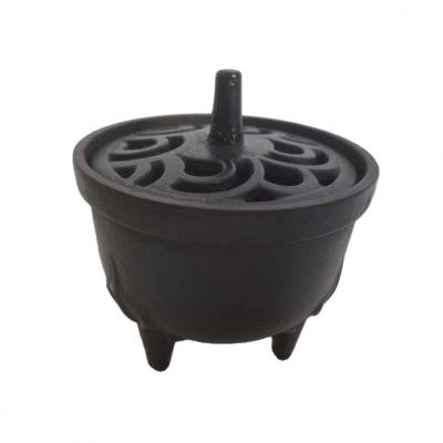 China Chinese Wholesale Cast Iron Incense Vintage Sturdy Censer Holder Bowl for sale