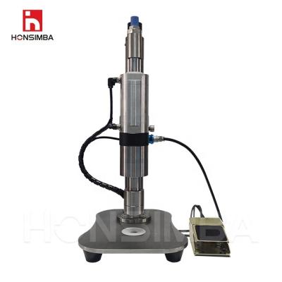 China HONSIMBA DFS15 Food Oil Ball Sheath Small Glass Bottle Liquid Pneumatic Cap Rolling Machine for Rollball Bottles for sale