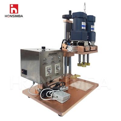 China HONSIMBA Food Automatic Plastic Caps Screw On Machine Cosmetics Beverage Spray Bottle Pneumatic Capping Machine for sale