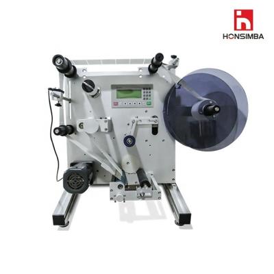 China HONSIMBA DTL10D High Quality Food Labeling Machine For Round Bottle Desktop Semi-automatic Bottle Labeling Machines for sale